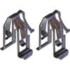 X AUTOHAUX 2 pz Ferro Nero Parasole Cap Clip Clip Clip Fermaglio No.74336-52010 per Toyota Land Cruiser Camry Yaris Corolla per Lexus