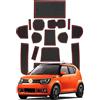 SHAOHAO Tappetini Compatibile con Suzuki Ignis 2016-2024 Anti-polvere antiscivolo Supporto tazza interno Tappetini Antiscivolo AntiGraffio in Gomma per Interni Accessori tappetino Suzuki Ignis rosso
