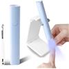 ANGNYA Lampada UV LED Unghie,Fornetto Unghie Semipermanente con Supporto,Mini Lampada UV LED Unghie Macaron Senza Fili 3W, USB Ricaricabile e Portatile per Unghie Adesive Gel Azzurro…