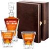 Maverton set Caraffa per whisky in vetro con 2/4/ 6 bicchieri - ideale per alcolici e liquori - 950 ml - incisione personalizzata - ottimo per acqua - pensiero speciale per Lui - eccellente