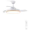 CREATE / WIND CLEAR M/Ventilatore da soffitto con luce legno chiaro con telecomando / 40W, Ø108 cm, pale retrattili, 6 velocità, funzione estate-inverno