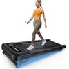 MERACH Tapis Roulant Elettrico 9% Inclinazione Automatica, 3 in 1 Walking pad, 1-6km/h Tapis Roulant Salvaspazio, 2.5HP Treadmill Compattoe con Telecomando e LED per Casa/Ufficio, Max 120KG, App