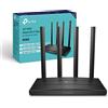 TP-Link Archer C6 Gigabit Router Wi-Fi, Dual Band AC1200Mbps Wireless, 5 Porte Gigabit, ‎‎MU-MIMO, Parental Control, Beamforming, Configurazione Semplice, Supporto IPTV, IPv6, WPS, non supporta xDSL