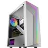 Mars Gaming MC-X7, Case PC Gaming ATX, Frontale ARGB, Ventola RGB 12 cm, Finestra Laterale Completa, Bianco