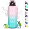 Grsta Borraccia 1,5 Litri, Borraccia Palestra Senza Perdite, Borraccia Filtrante per Adulti, Facile da Trasportare, Borraccia Trekking con Slogan Motivazionale, per Sport, Palestra, Ciclismo, Outdoor, Yoga