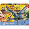 Educa - Puzzle 3D Pteranodon. Puzzle di creatura, montato il tuo dinosauro e tetto, 43 pezzi di cartone riciclato spesso, immagini fotorealiste, da 5 anni (19689)