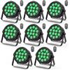 HOLDLAMP 8 pezzi 14 LED Par faro，84W RGBW DMX luce del palco con telecomando Luce da discoteca per DJ Feste Spettacoli Bar Halloween Natale