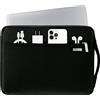 Voova Custodia PC Portatile Porta PC 15,6 16 Pollici (37×25,5×2,5CM) Custodia Computer Laptop, Borsa Cover PC per Macbook Pro 16 Acer ConceptD 15 Lenovo 16 Inspiron 16 Ideapad 15.6, Nero