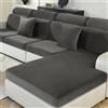 Ystyle Copriseduta Divano Elasticizzato, Universale Copricuscini Divano Velluto, Sofa Seat Cover, Copri Seduta Divano, Copridivano Cuscini Separati, Coprisedile Divano (1 Posto, Grigio)
