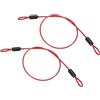 PATIKIL Filo Acciaio Inossidabile Rivestito Vinile 1/8" Dia Anelli, 2Pz 1.6ft (20") Cavo Flessibile Catena Sicurezza Lanyard per Illuminazione Palco Esterna Lucchetti Bagagli, Rosso