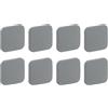 QUARKZMAN Fermaporta Protettore da Parete, 8pz Paracolpi per Maniglie Porta in Silicone Morbido, Quadrato Adesivo Autoadesivo per Manopole Porta per Casa Ufficio, Grigio