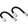 QUARKZMAN 2pz Schiuma Prolunga Tubo Rubinetto Lunghezza Prolunga Lavello Scarico Prolunga Tubo Bagno Rubinetto Prolunga Prolunga Flessibile Acqua Tubo Adattatore Nero (20cm)