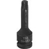 QUARKZMAN T55 Bussola per Punta Torx 1/2" Attacco 6 Punte Adattatore Chiave a Bussola Cacciavite Stella CR-MO Acciaio Prolunga Chiavi Bussola per Chiavi a Cricchetto Elettriche Fissare Viti