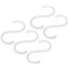 QUARKZMAN S Appeso Ganci x 5pz Plastica S-Forma Appendiabiti per Cucina Utensili, Giardino Pianta Vasi, [Bianco]