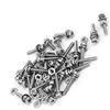 PATIKIL M1.6 x 10mm Viti Dadi Rondella, 30 Set 304 Acciaio Inox Phillips Piatta Testa Bulloni Dadi Rondella per Macchine, Argento Tono