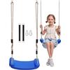 Fionrziy Altalena per Bambini,Regolabile in Altezza Seggiolino Altalena Bambini,con 2 Cinghie per Amaca e 2 Moschettoni,portata fino a 100 kg,per Bambini a partire dai 3 anni(blu)