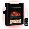 Klarstein Camino Elettrico, Camino da Parete con Mensola, Riscaldamento Elettrico con Fiamma LED, Caminetto Elettrico 1800W, Camino Finto con Telecomando, Timer, Controllo Temperatura, Termocamino