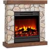 Klarstein Deko Kamin mit LED-Flammen, Elektro Kamin mit Heizung, 1800W Elektrischer Kamin, Sparsamer Kamin Elektrisch, Wandkamin mit Fernbedienung & Timer, Elektrische Kamine mit Poystone-Gehäuse