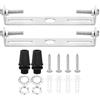 PATIKIL 95mm Kit Piastra per Soffitto, 2 Set Apparecchi Montaggio Staffa Acciaio Traversa per Casa Ufficio Sospensione Parete Luce, con Vite Rondella Dado