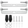 PATIKIL 75mm Soffitto Luce Piastra Kit, 2 Set Luce Apparecchi Montaggio Staffa Piastra Acciaio Traversa per Casa Ufficio Sospensione Parete Luce, con Vite Rondella Dado
