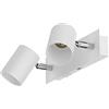 ledscom.de Lampada a parete WAIKA, 2 luci, interruttore, bianco opaco, angolare, 2x GU10 max. 60W