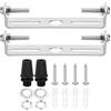 PATIKIL 80mm Soffitto Piastra Kit, 2 Set Apparecchi Montaggio Staffa Acciaio Traversa per Casa Ufficio Sospensione Parete Luce, con Vite Rondella Dado
