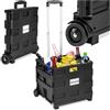 tectake® Carrello, Porta Spesa, Trolley, Pieghevole, Manico, Telescopico, Alluminio, 35 kg, 2 Ruote, Plastica ABS, 45x37,5x45-97 cm