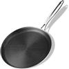 Innerwell Padelle per Crepes 28 cm in Acciaio Inox,Padelle Induzione con Manico Lungo,Antiaderente & Resistente Crepiera,Senza PFOA