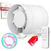 BUMSOU Estrattore Aria 100mm Bidirezionale 6 Velocità Telecomando - Ventola Aspirazione Silenzioso Potente con Protezione dal Surriscaldamento, Ventilatore a Condotto, Aspiratore Bagno Cucina Tenda