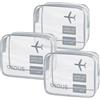 OSDUE Kit Viaggio Liquidi, 3 Pezzi Borse da Valigia Trasparente, Sacche da Aereo, Beauty Case Impermeabili, Borse per Cosmetici, Beauty Case da Borsa Viaggio per Trasporto di Liquidi, Donna/Uomo A