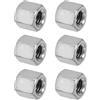 PATIKIL M8 x 1.25-Pitch Dado Esagonale Lungo Acciaio Inossidabile 304, 6pz 12mm/ 0.5" L Dadi di Accoppiamento Dado a Barra Lunga Intera Connettore per Barra Filettata, Tono Argento