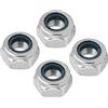 QUARKZMAN M10 x 1mm Esagonale Blocco Dado x 4pz 304 Acciaio inossidabile Metrico Fine Esagonale Lock Dadi per Tubazioni, Automobile Motori, [Argentato]