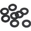 PATIKIL M12 Nylon Rondella Piatta, 8 Pezzi 12mm ID x 24mm OD x 2mm Spessore Guarnizione Distanziatrice di Tenuta per Rubinetto Tubo Acqua Tubo Dispositivo Fissaggio Bullone, Nero