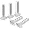 QUARKZMAN 20pz Bulloni a T-Slot, M8 x 35mm Bullone Testa a Martello Vite a T Perno per Profilo Alluminio a T Serie 4040, Acciaio Carbonio Nichelato, Argento