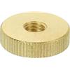 QUARKZMAN Dadi a Farfalla Scanalati 1pz M8 x D23mm x H7mm Foro Passante Testa Piatta Ottone con Collare Testa Piatta Foro Passante Elementi Fissaggio Pomelli Rotondi per Parti Stampanti 3D