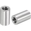 QUARKZMAN 5pz M8 Rotondo Connettore Dadi 304 Acciaio Inox Dado Accoppiatore 25mm/0,98" Lunghezza Manicotto Asta Barra Perno Dado per Staffa M8x25x14mm