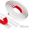 EFUTURETIME 3 Metri Modanatura Adesiva per Pareti, Larghezza 32 mm Modanature in PVC Decorative Flessibile per DIY Specchi Porta Armadi, Bianco, Modello YT155