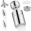 Dfuqanb Aeratore Rubinetto in Acciaio 360° Girevole, Lavello Filtro Rompigetto M22 M24, per Cucina e Bagno