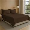 NARCISO - Set Lenzuola 1 Piazza e Mezza 3 Pezzi Tinta Unita Embossed, Completo Lenzuola Una Piazza e Mezza in Microfibra Traspirante ed Anallergica, Biancheria da Letto Made in Italy (Fango)