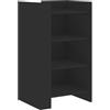 ULUYYUC Dispensa Cucina Salvaspazio Madia Soggiorno Moderna Mobiletti Cucina Mobiletto da Esterno - Credenza Nera 45x35x75 cm in Legno Multistrato per Soggiorno Cucina Ufficio Lavanderia