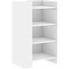 ULUYYUC Dispensa Cucina Salvaspazio Madia Soggiorno Moderna Mobiletti Cucina Mobiletto da Esterno - Credenza Bianca 45x35x75 cm in Legno Multistrato per Soggiorno Cucina Ufficio Lavanderia