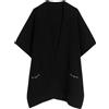 TWINSET Poncho nero con dettagli dorati