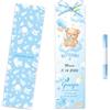 JSRQT 30 pz Battesimo Nascita Blu Segnaposto Segnaposti Cartellini Comunione con Nastrino Cartoncino Personalizzato Orsetto Matrimonio Cresima Decorazione Allestimento Tavolo Laurea Addobbi Bimbo