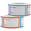 Generic Azlanway - Etichette adesive multicolore per alimenti, 2 rotoli da 1000 pezzi, 1 x 4,1 cm, etichette per congelatore, facili da staccare, etichette con data per catering, cucina, adesivi per alimenti
