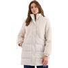 Cecil 1005477 Cappotto Teddy con Struttura Mista, Orsacchiotto Vaniglia Bianco, M Donna