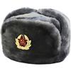 Olga's Russian Collectibles Russo Sovietica Esercito Pelliccia Militare Cosacco Ushanka Cappello Taglia 60