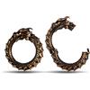 ERKUOO 2PCS Delicato tipo dragon pesi dell'orecchio Calibri Appendini per orecchie penzolanti allungate Punk Ear Tunnel Tappo Anello conico Orecchini di espansione Piercing per donne uomini 5mm
