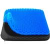 HSSGGV Cuscino antidecubito, Cuscino in gel,Cuscini sedie - Migliora il comfort della seduta, con rivestimento antiscivolo e lavabile (Blu, 43 * 39 * 4)