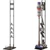 Foho Supporto per Dyson Gen5 V15 V12 V11 V10 V8 V7 V6 DC30-62, Staffa Organizer Metallo per Aspirapolvere con 4 Ganci, Montaggio Senza Foratura, Design Stabile e Portatile
