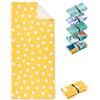 Fit-Flip Telo Mare microfibra, leggero, fine e ad asciugatura rapida | Lemon Polka 160cmx90cm, asciugamano microfibra grande, teli antisabbia da spiaggia, 100% riciclato